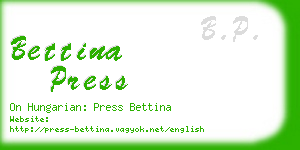 bettina press business card